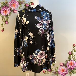 Clearance !!! Floral Black sweater
